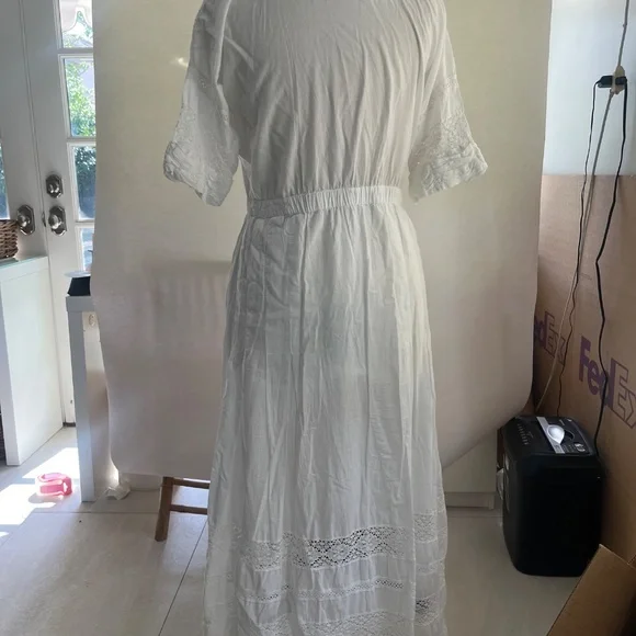 Love Shack Fancy Edie Dress - white size L - Picture 10 of 11